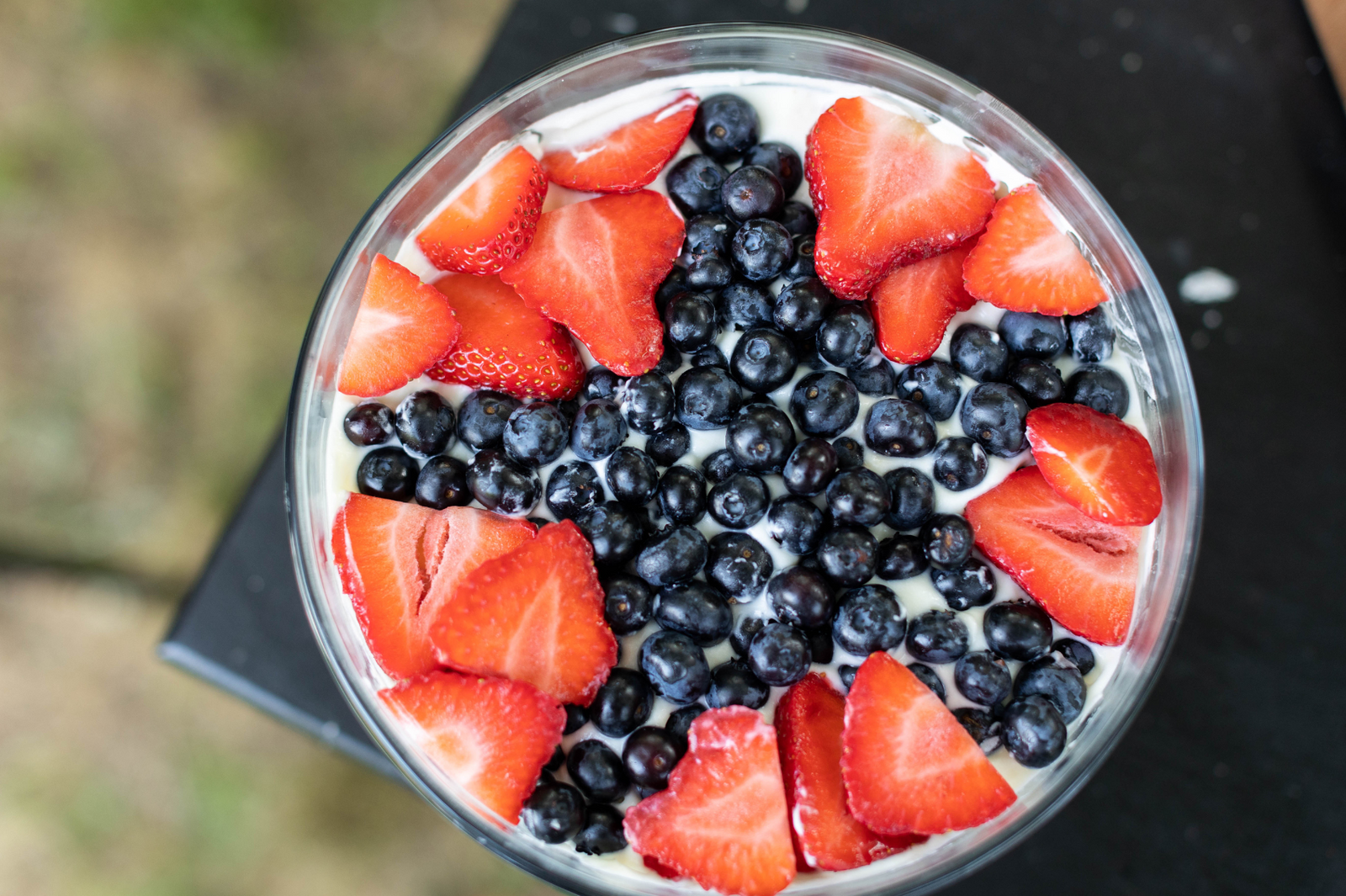 Lil' Moo Trifle with Strawberries & Blueberries