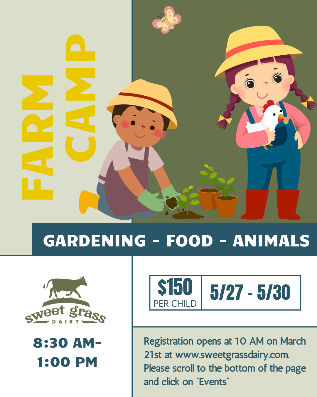 Sweet Grass Dairy Farm Camp 2025!